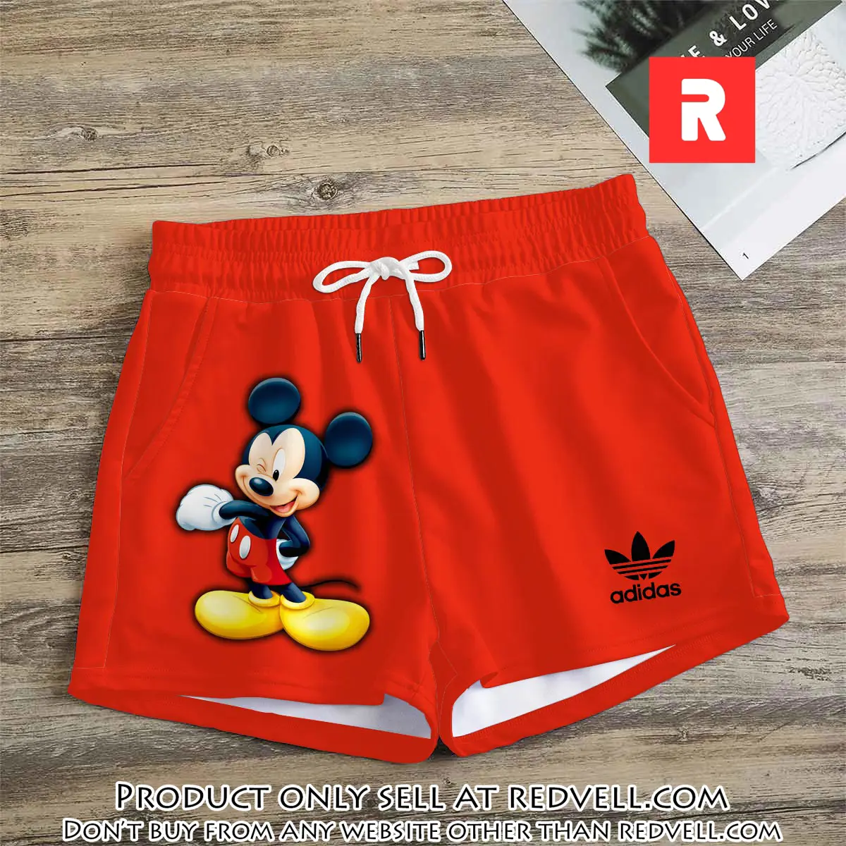 Premium mickey mouse in adidas women shorts lady beach shorts wms1082 rv5555611